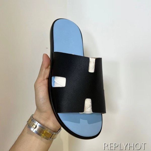 에르메스 2022 투톤 블루&블랙 이즈미르 샌들