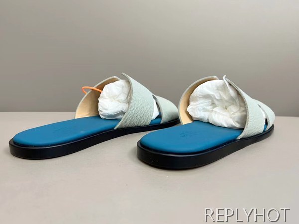 에르메스 2022 투톤 블루 이즈미르 샌들