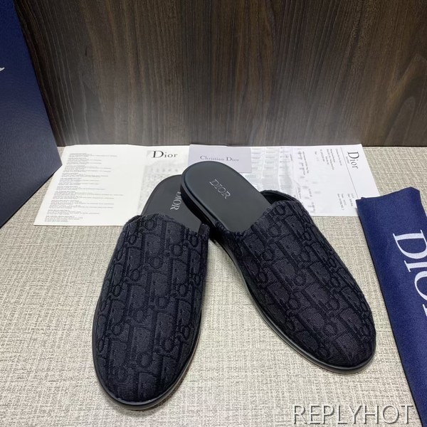 디올 2022 INDIOR 뮬 샌들 네이비 컬러