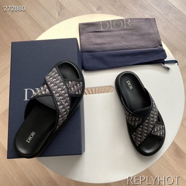 디올 2021 오블리크 X밴드 뮬 샌들