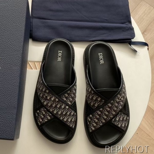 디올 2021 오블리크 X밴드 뮬 샌들