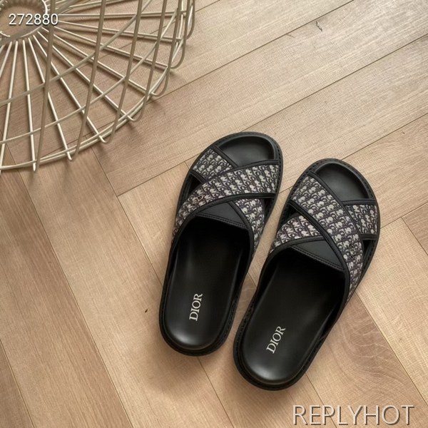 디올 2021 오블리크 X밴드 뮬 샌들