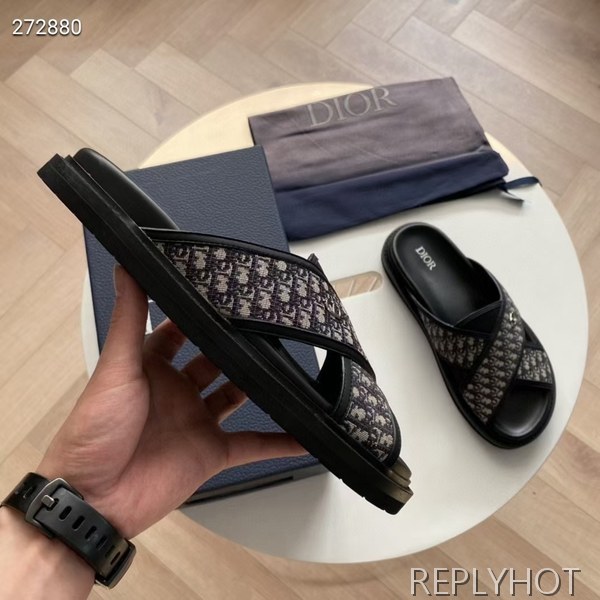 디올 2021 오블리크 X밴드 뮬 샌들