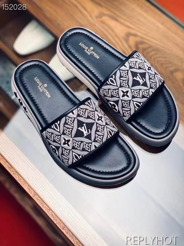 루이비통 2021 1854 아가일패턴 슬라이드 샌들