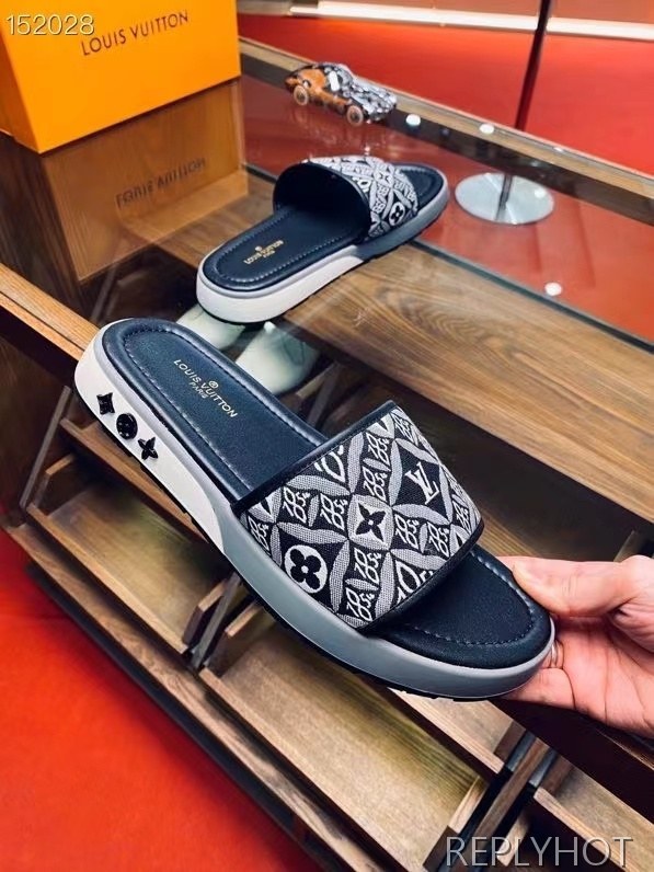루이비통 2021 1854 아가일패턴 슬라이드 샌들