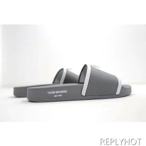 톰브라운 2021 테이프 파이핑 슬라이드 샌들