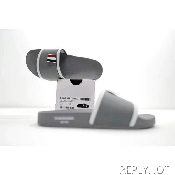 톰브라운 2021 테이프 파이핑 슬라이드 샌들