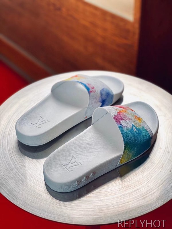 루이비통 2021 워터프린팅 모노그램 뮬 샌들