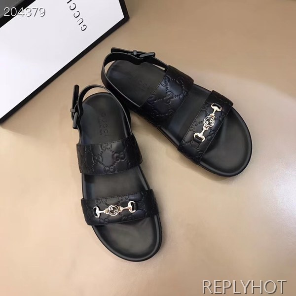 구찌 2021 로고버클 투스트랩 샌들