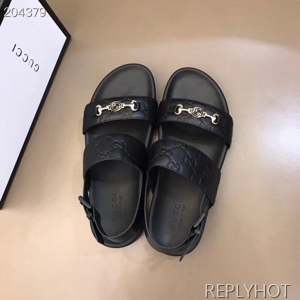 구찌 2021 로고버클 투스트랩 샌들