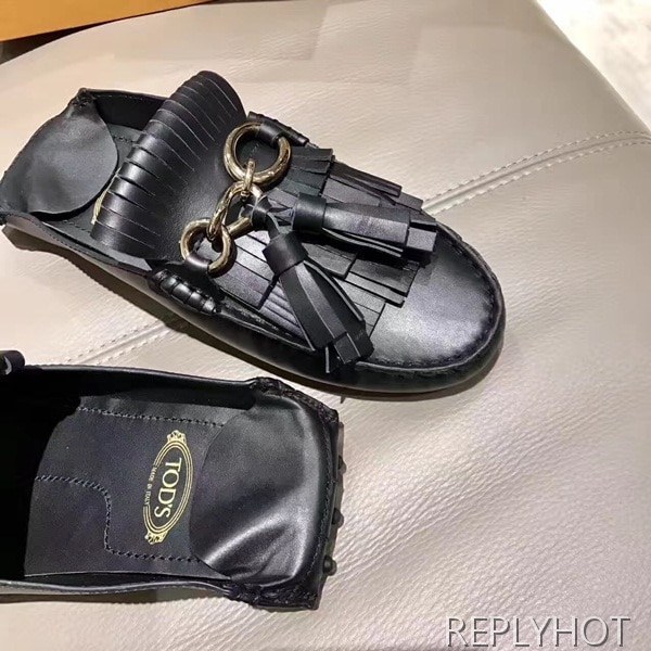 토즈 슬리퍼 블랙