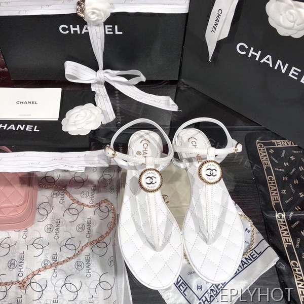 샤넬 coco 샌들 화이트
