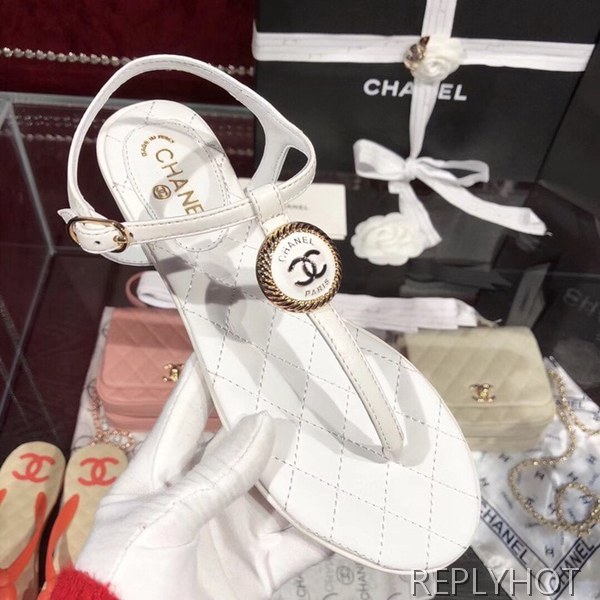 샤넬 coco 샌들 화이트
