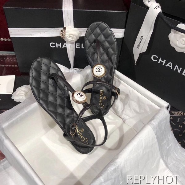 샤넬 coco 샌들 블랙