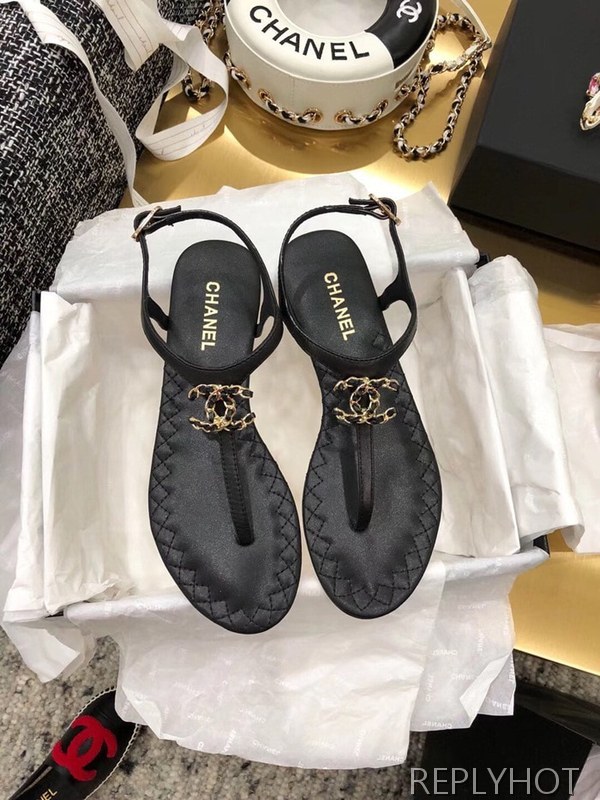 샤넬 cc로고샌들 블랙