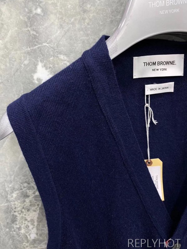 톰브라운 2020 캐시미어 스트라이프프린팅 니트베스트