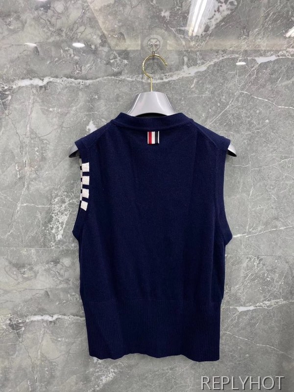 톰브라운 2020 캐시미어 스트라이프프린팅 니트베스트