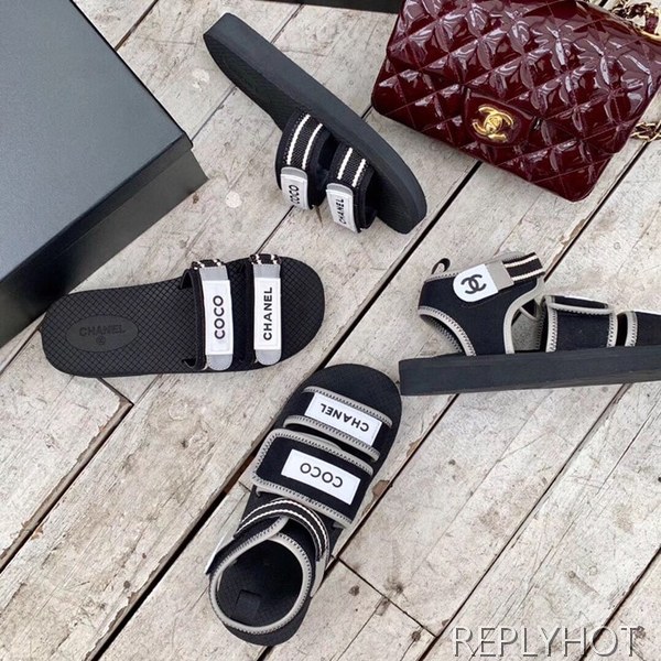 19 샤넬 coco 샌들 블랙