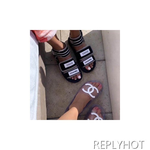 19 샤넬 coco 샌들 블랙