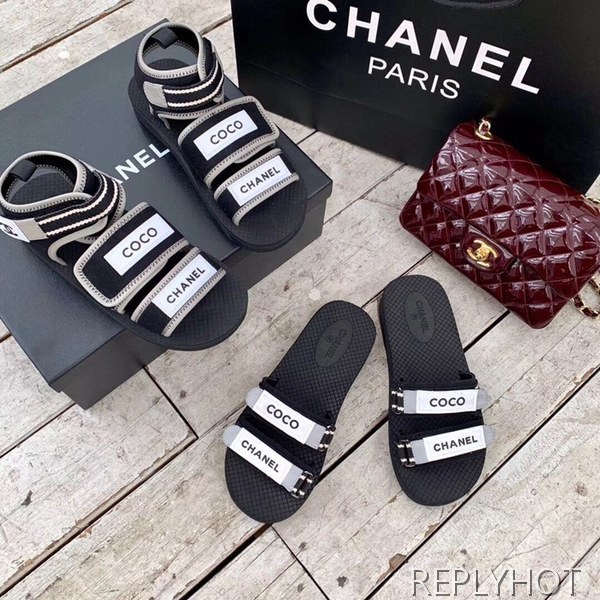 19 샤넬 coco 샌들 블랙