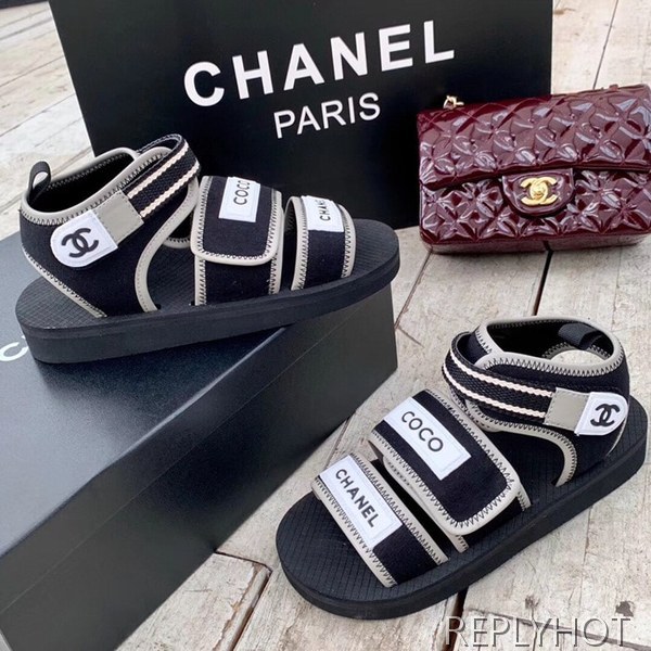 19 샤넬 coco 샌들 블랙