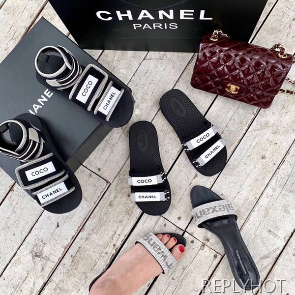 19 샤넬 coco 샌들 블랙
