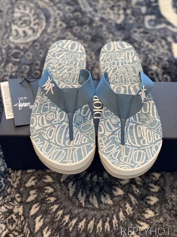 디올 2020 스투시 콜라보 플립플랍 샌들