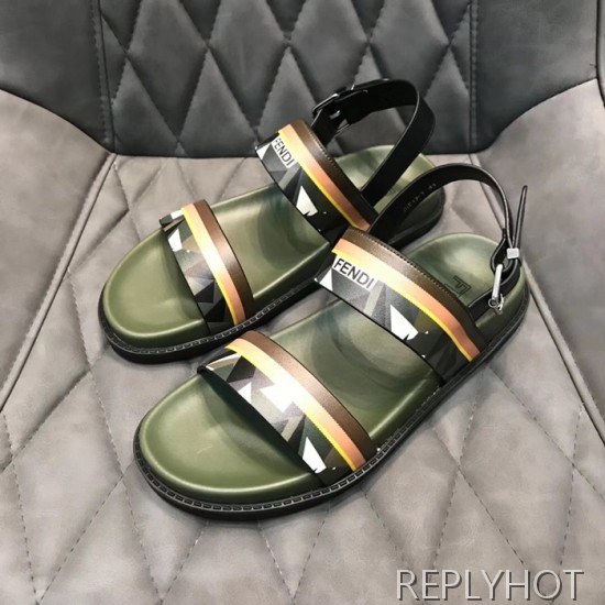 Fendi 2020 Mens Leather Sandal