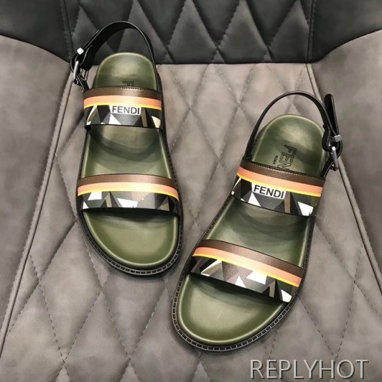 Fendi 2020 Mens Leather Sandal