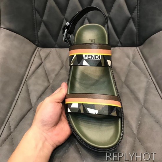 Fendi 2020 Mens Leather Sandal