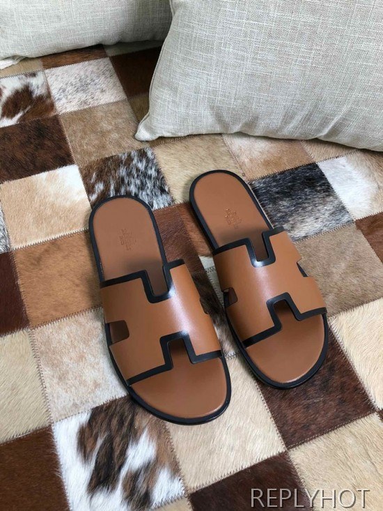 Hermes 2020 Mens Leather Slipper