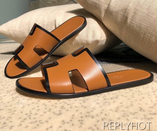 Hermes 2020 Mens Leather Slipper