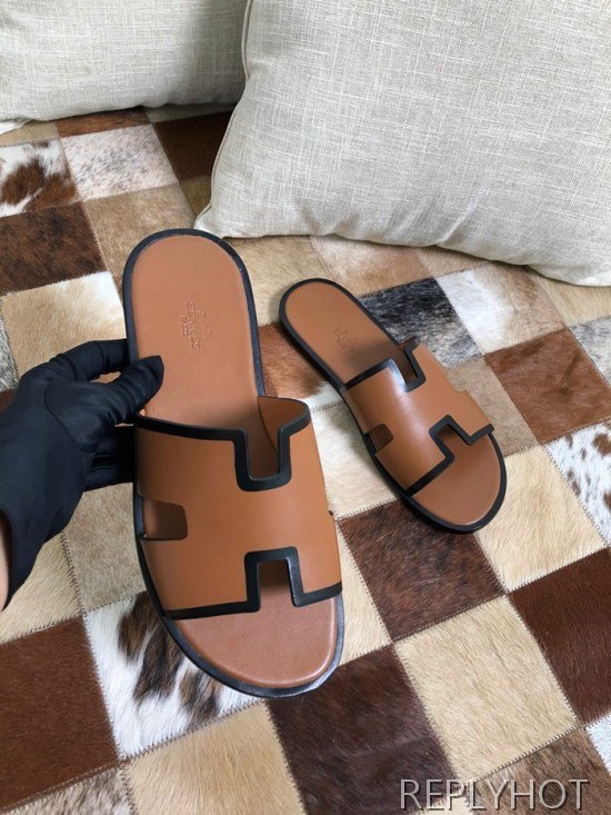 Hermes 2020 Mens Leather Slipper