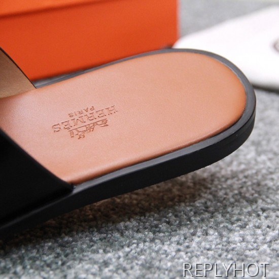 Hermes 2020 Mens Epsom Leather Slipper