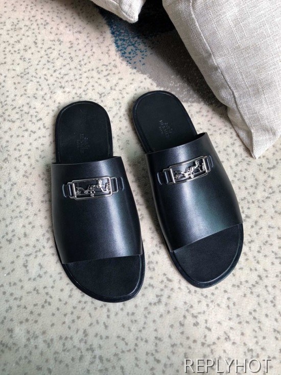 Hermes 2020 Mens Leather Slipper