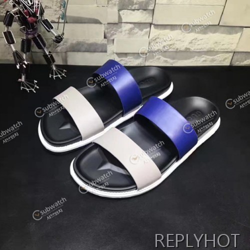 Gucci Blue+White Mens Slippers