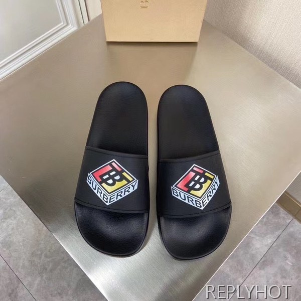 버버리 2020 러버 슬라이드 샌들