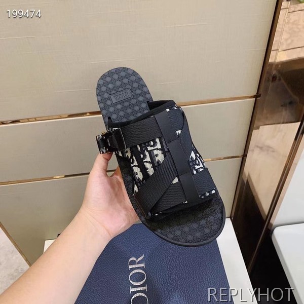 디올 2020 . 오블리크 샌들 블랙컬러