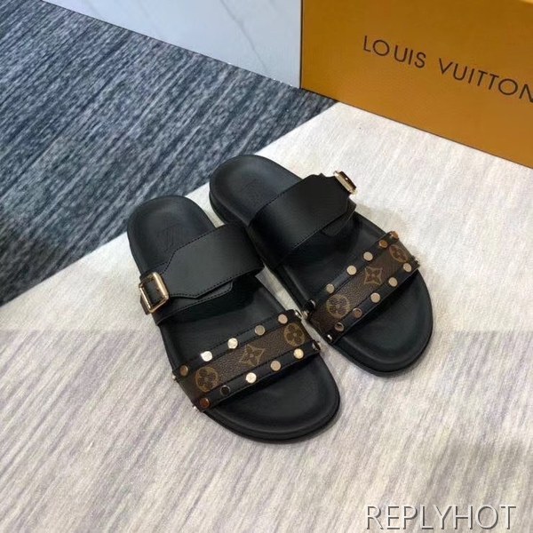 루이비통 2020 스터드 브라운모노그램 선베스 샌들