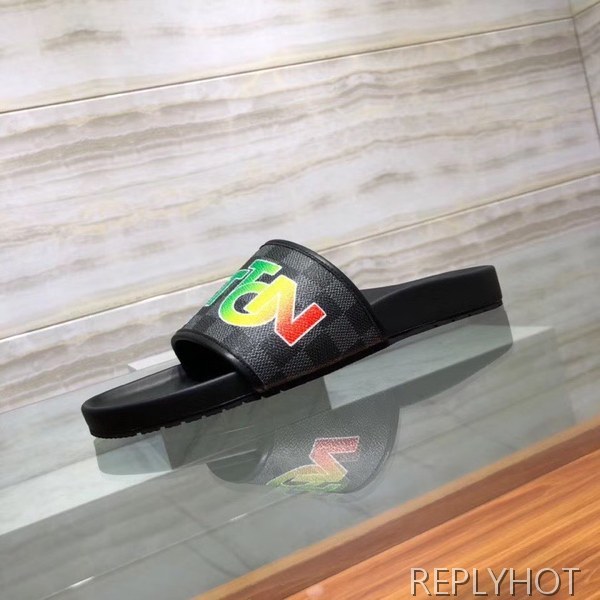 루이비통 2020 다미에 그라데이션로고프린팅 비치샌들