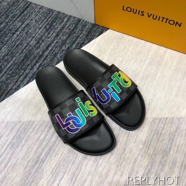 루이비통 2020 다미에 그라데이션로고프린팅 비치샌들