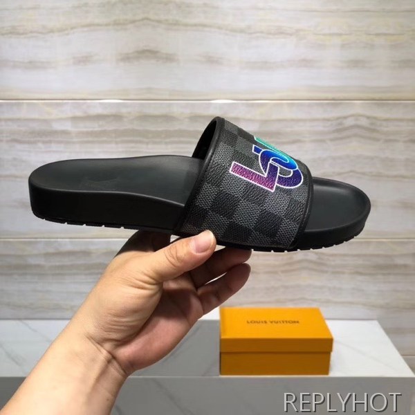 루이비통 2020 다미에 그라데이션로고프린팅 비치샌들