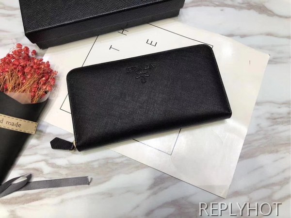 Prada 프라다 모노크롬 지퍼월렛 블랙,네이비,핑크