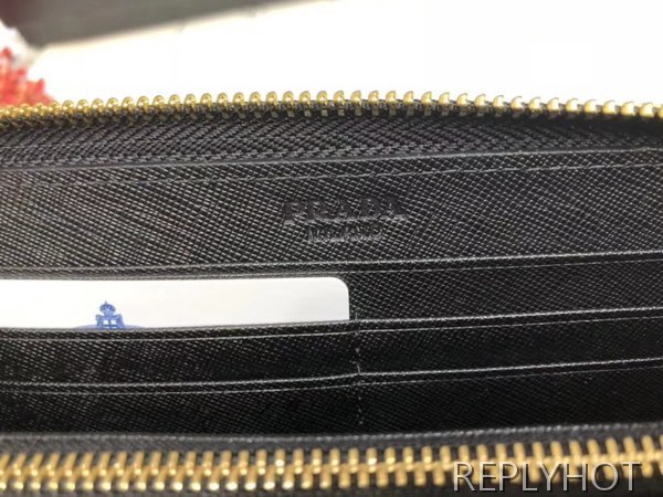 Prada 프라다 모노크롬 지퍼월렛 블랙,네이비,핑크