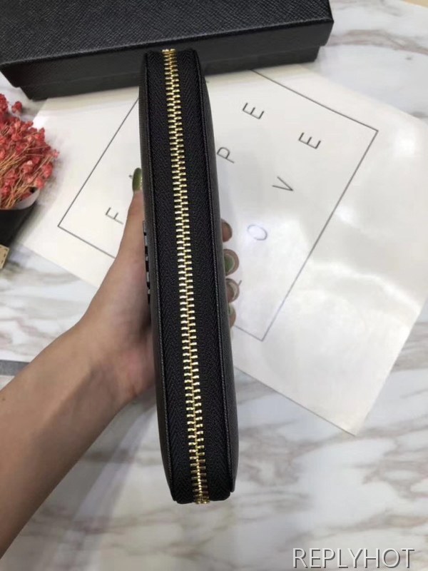 Prada 프라다 모노크롬 지퍼월렛 블랙,네이비,핑크