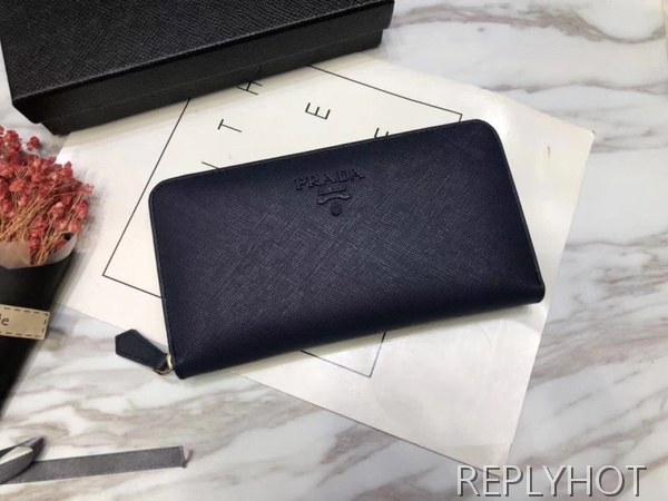 Prada 프라다 모노크롬 지퍼월렛 블랙,네이비,핑크