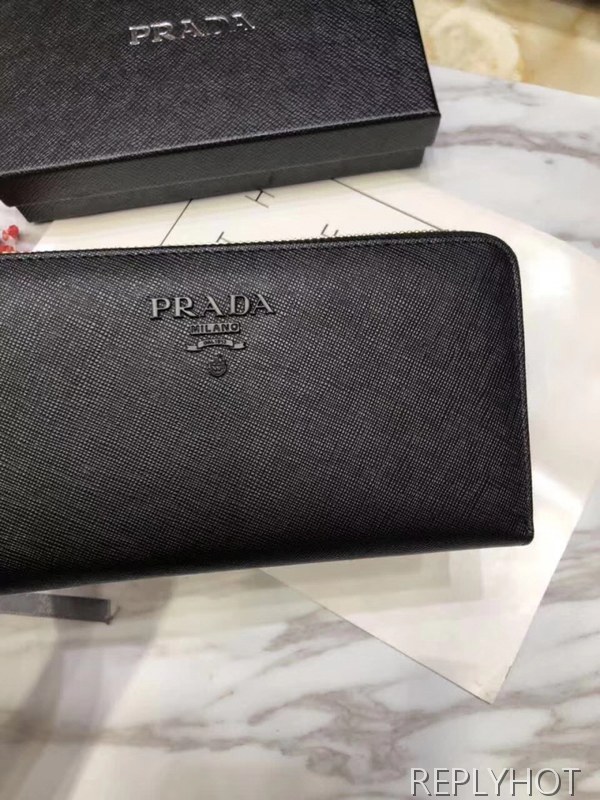 Prada 프라다 모노크롬 지퍼월렛 블랙,네이비,핑크