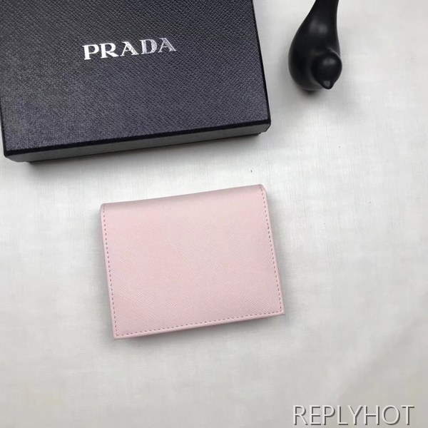 Prada 프라다 여성용 사피아노 반지갑 핑크,레드