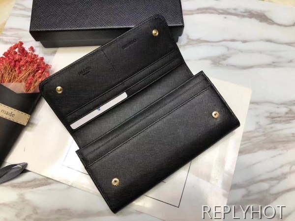 Prada 프라다 여성용 모노크롬 장지갑 블랙,레드,핑크