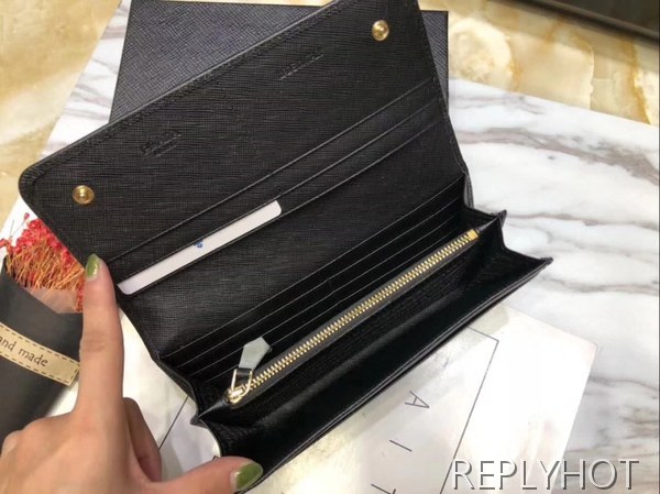 Prada 프라다 여성용 모노크롬 장지갑 블랙,레드,핑크